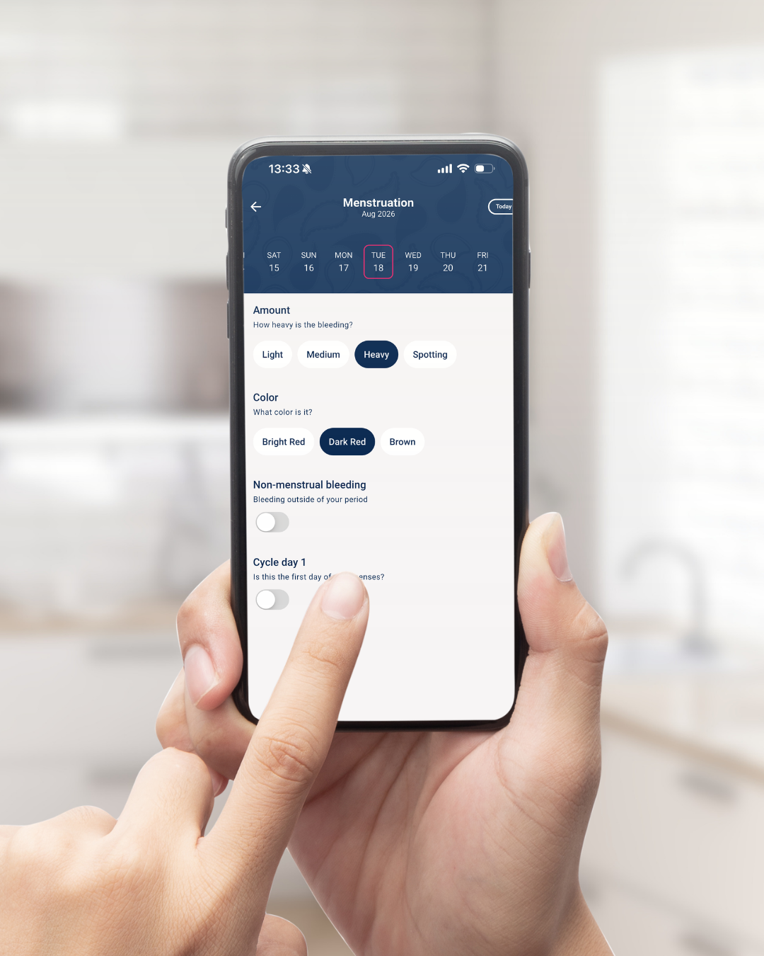 Period and symptom logging