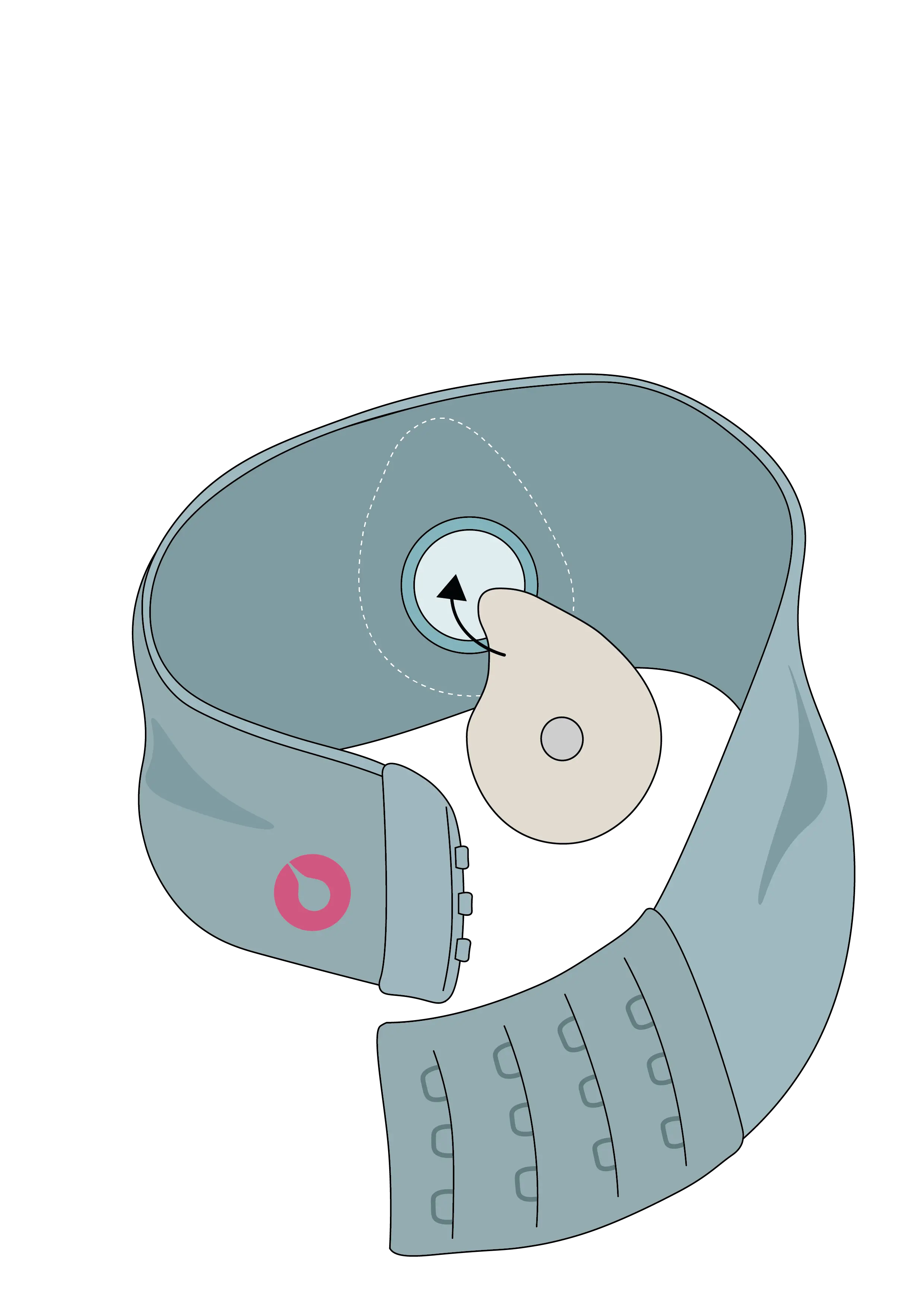 Fabric Armband (Light blue) + Extender for bigger size adjustment