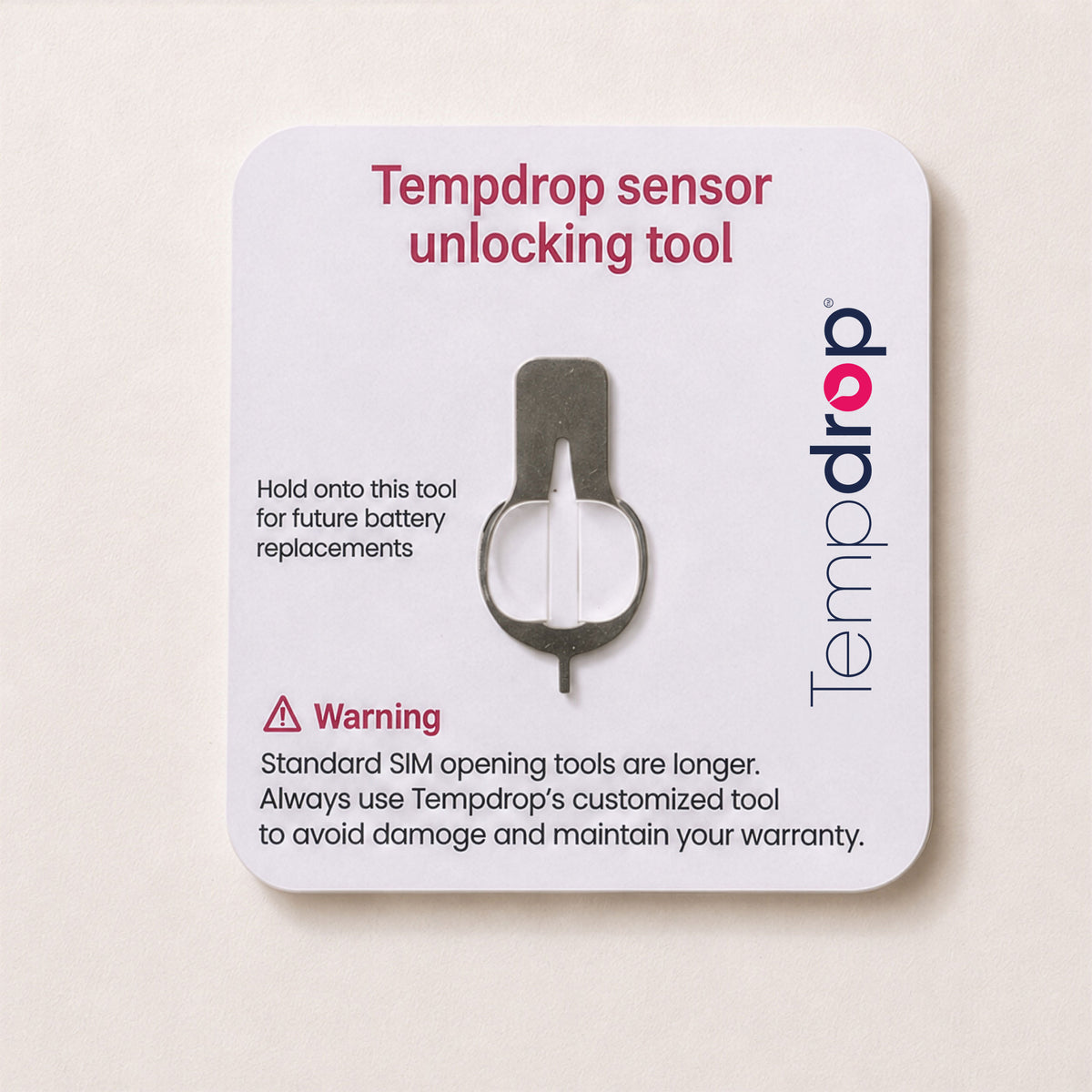 Replacement Tempdrop 2.0 Unlocking Pin