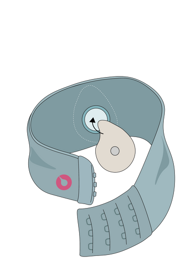 Fabric Armband (Light blue) + Extender for bigger size adjustment
